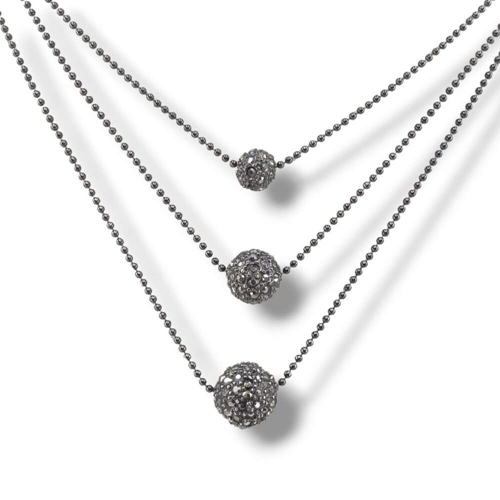 Lia Sophia TRIO Hematite Necklace - Picture 2 of 9